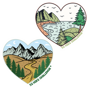 52 Hike Challenge Heart Stickers Bundle