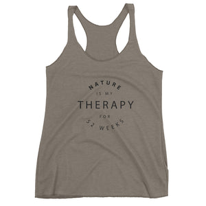 Women's Nature is My Therapy Racerback Tank