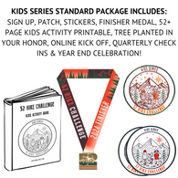 2024 Sign Up + 52 Hike Challenge Kids Series Standard Package