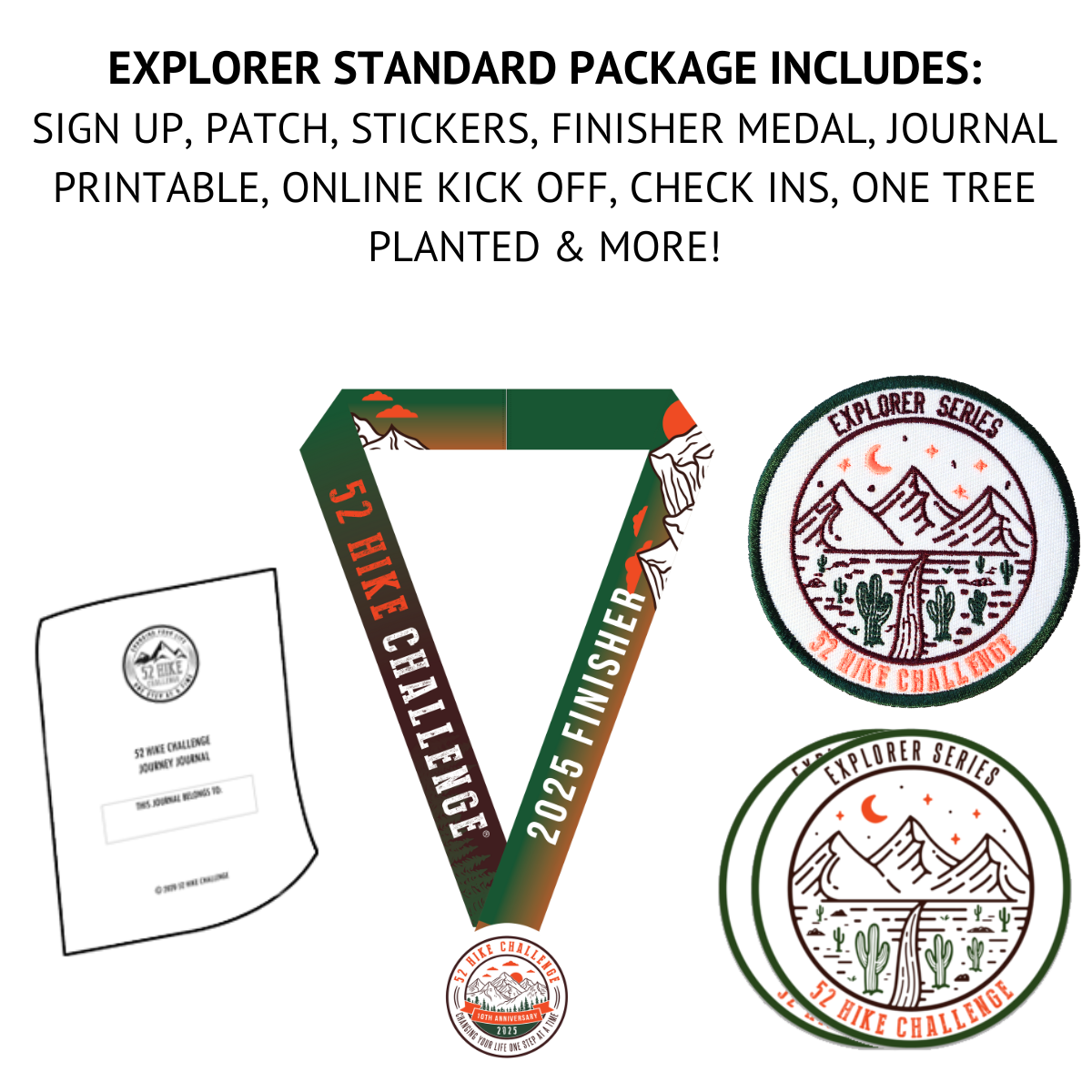 52 Hike Challenge Explorer Series Sign Up + Standard Package