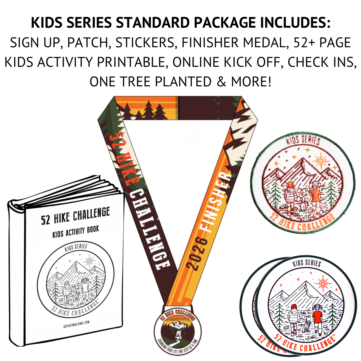 52 Hike Challenge Kids Series Sign Up + Standard Package