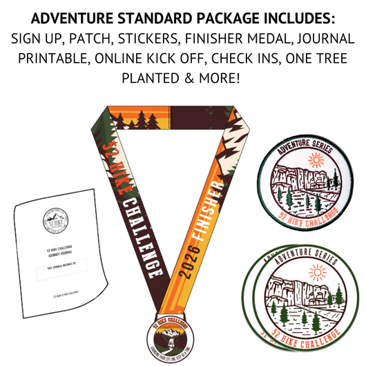 52 Hike Challenge Adventure Series Sign Up & Standard Package