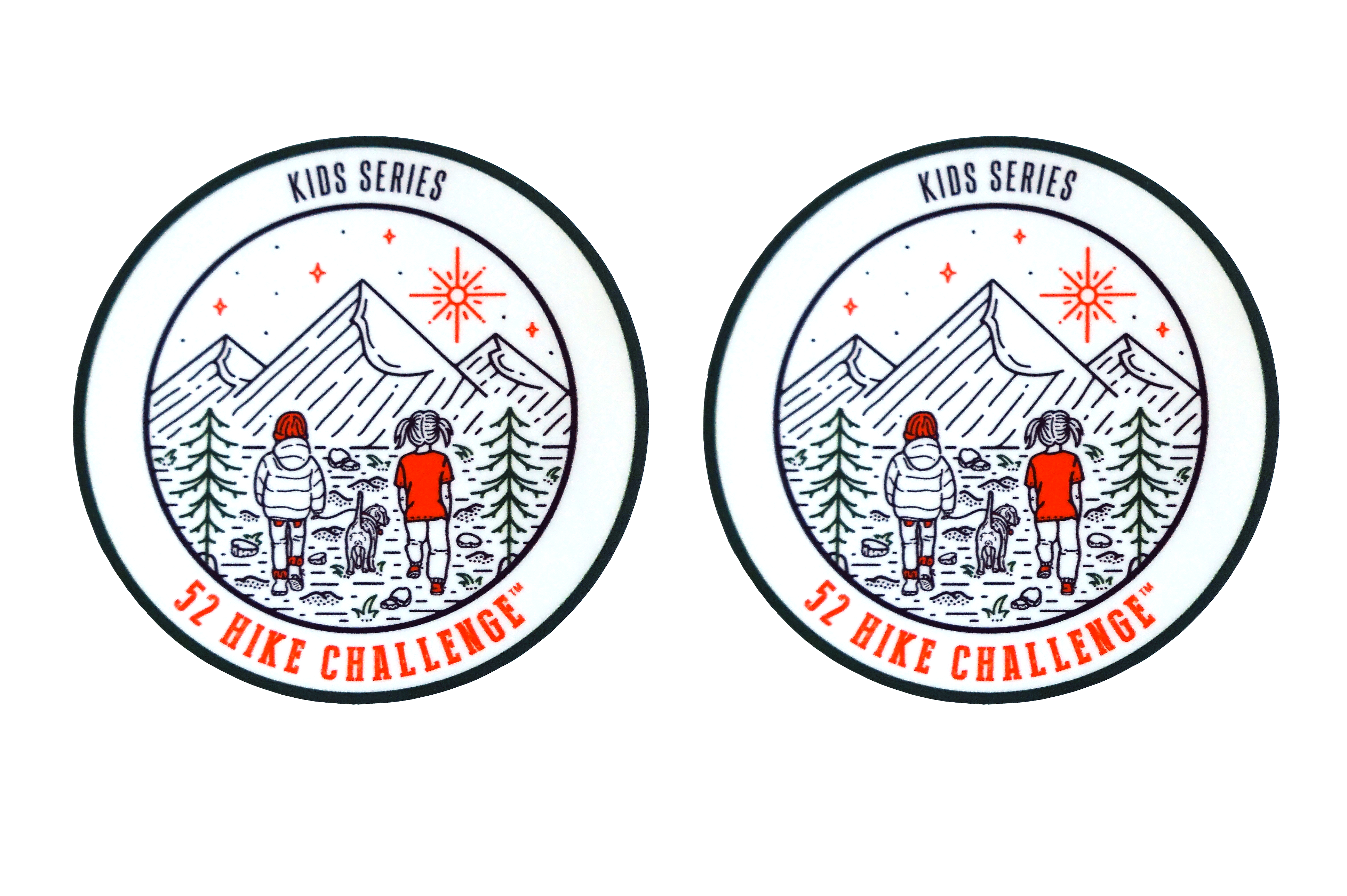 52 Hike Challenge Kids Series Stickers (2-Pack)