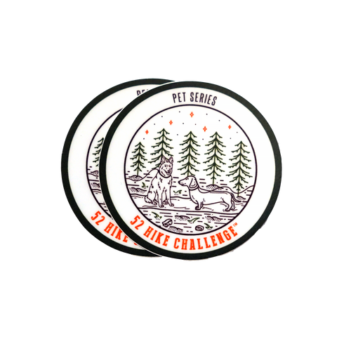 52 Hike Challenge Pet Series Stickers (2-Pack)
