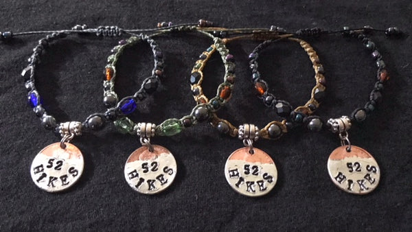 Solder Stamped "52 Hikes" Penny Bracelet