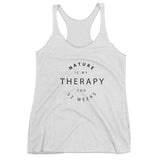 Women's Nature is My Therapy Racerback Tank