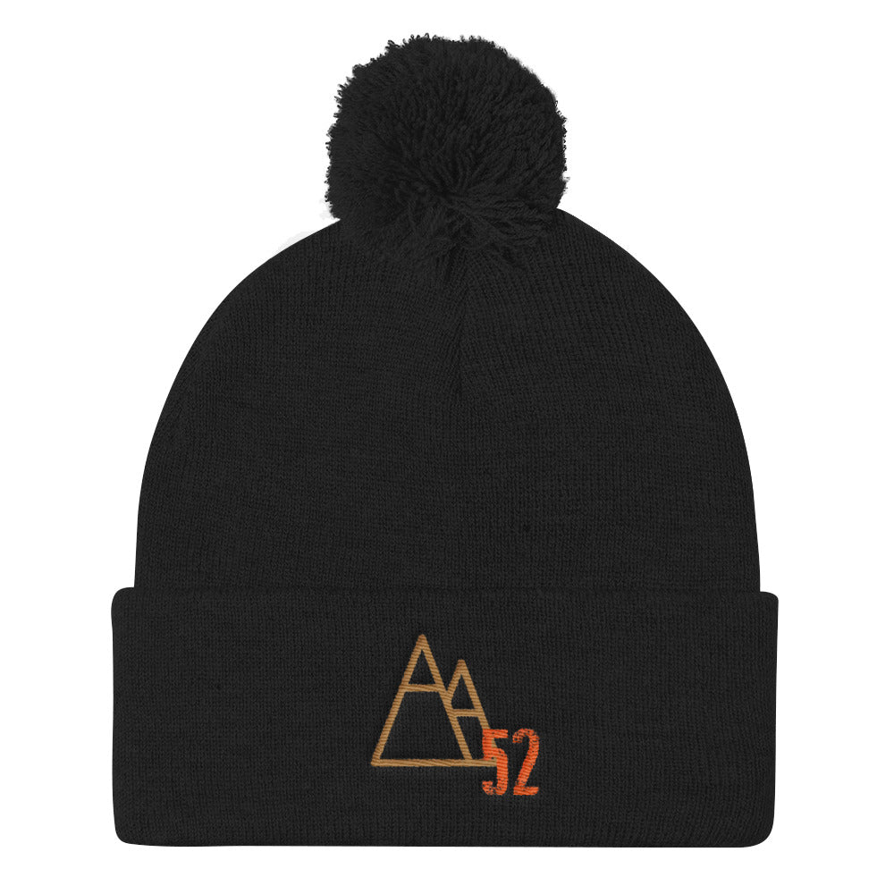 52 Logo + Mountain Pom Pom Beanie