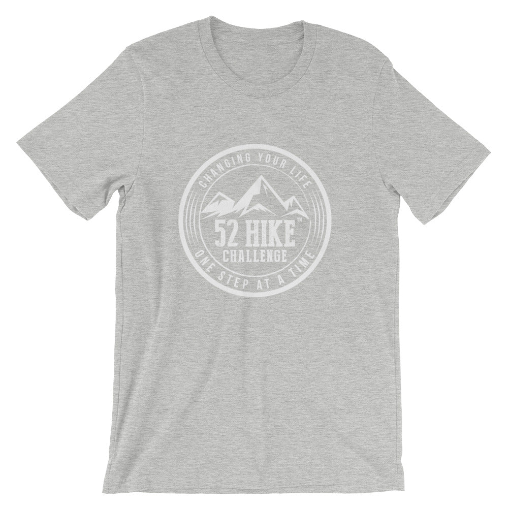 52 Hike Challenge White Logo Unisex Tee