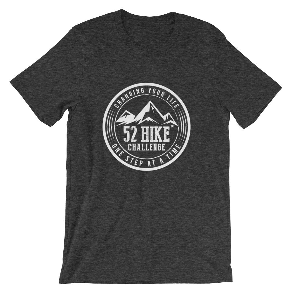 52 Hike Challenge White Logo Unisex Tee