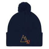 52 Logo + Mountain Pom Pom Beanie