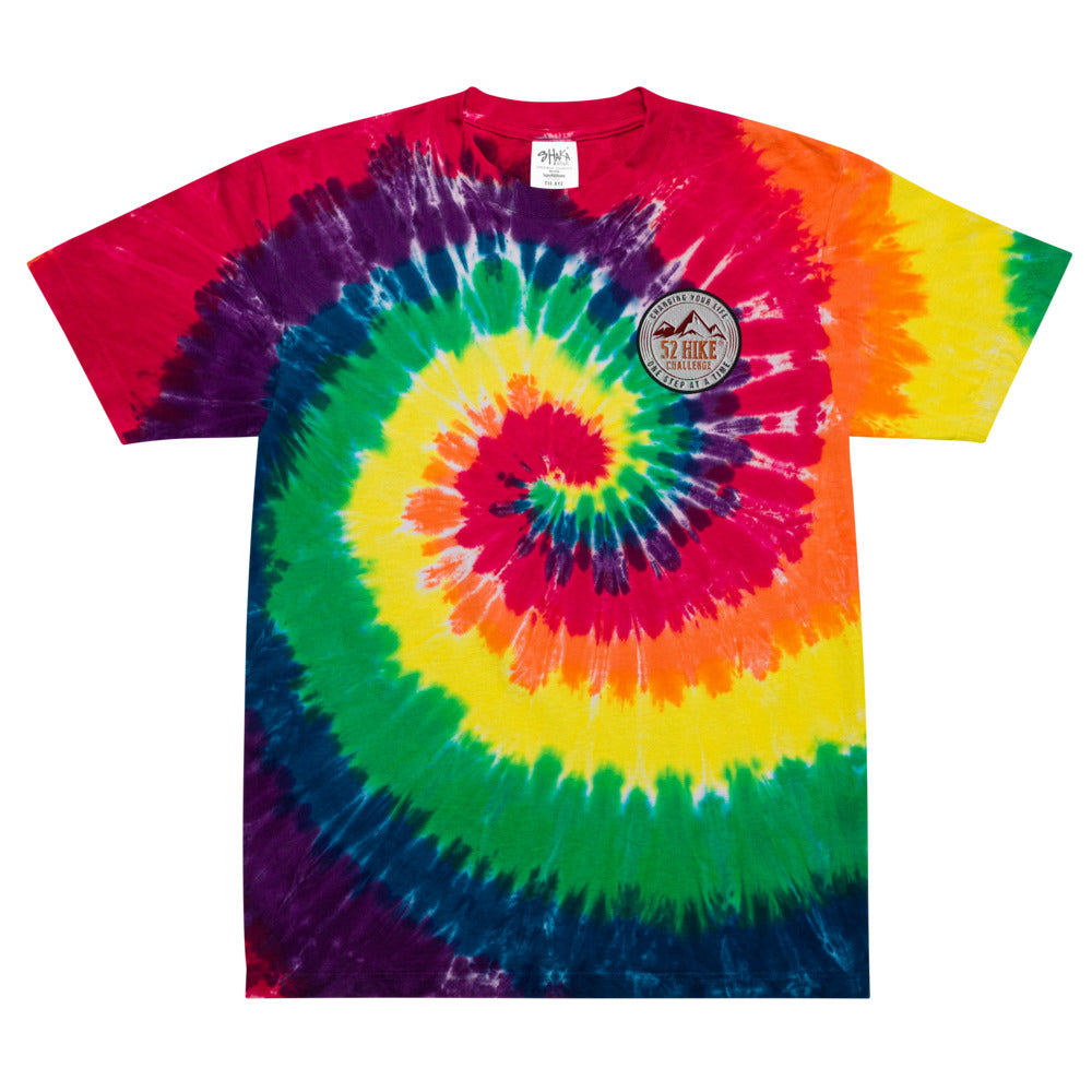 52 Hike Challenge Oversized tie-dye t-shirt