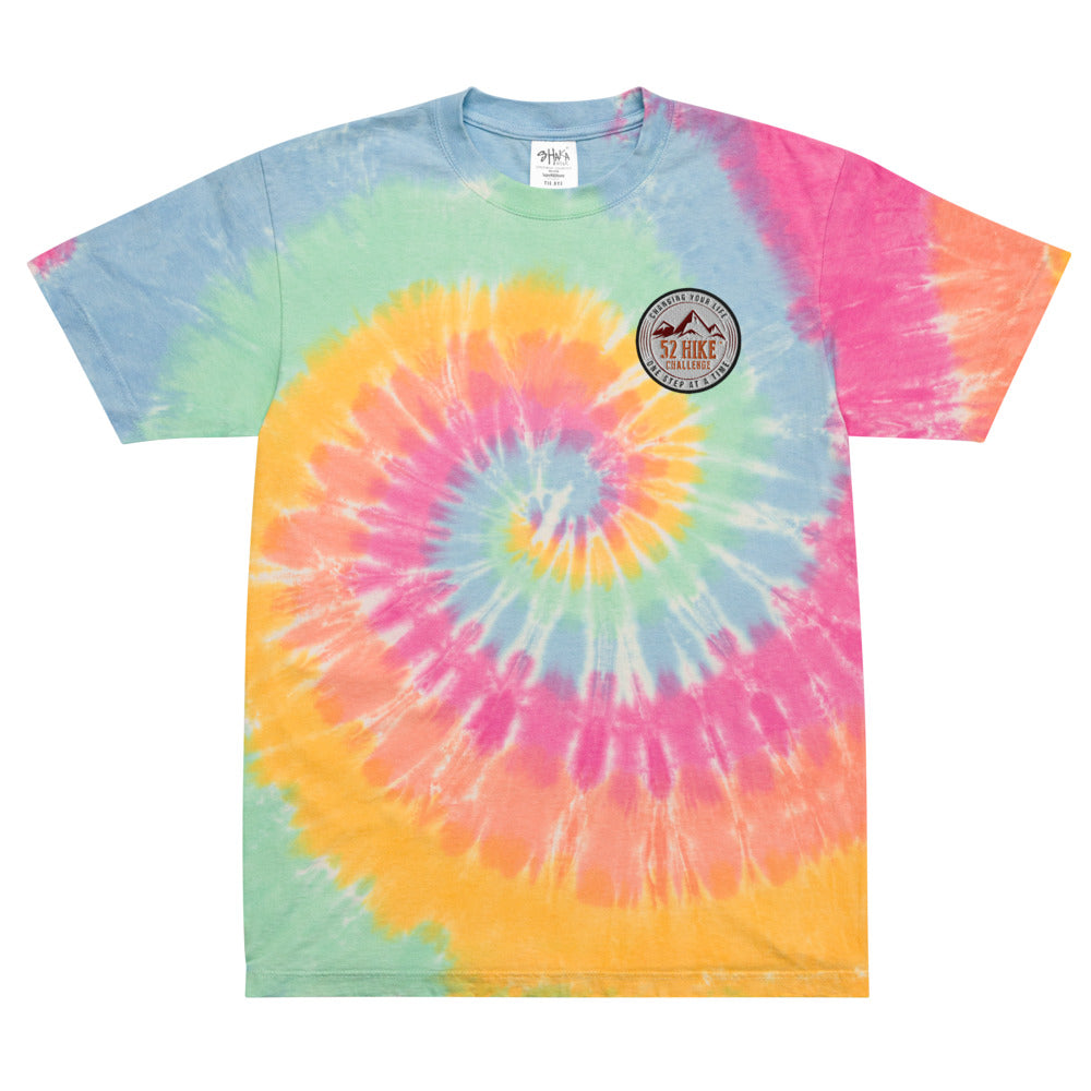 52 Hike Challenge Oversized tie-dye t-shirt